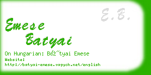 emese batyai business card